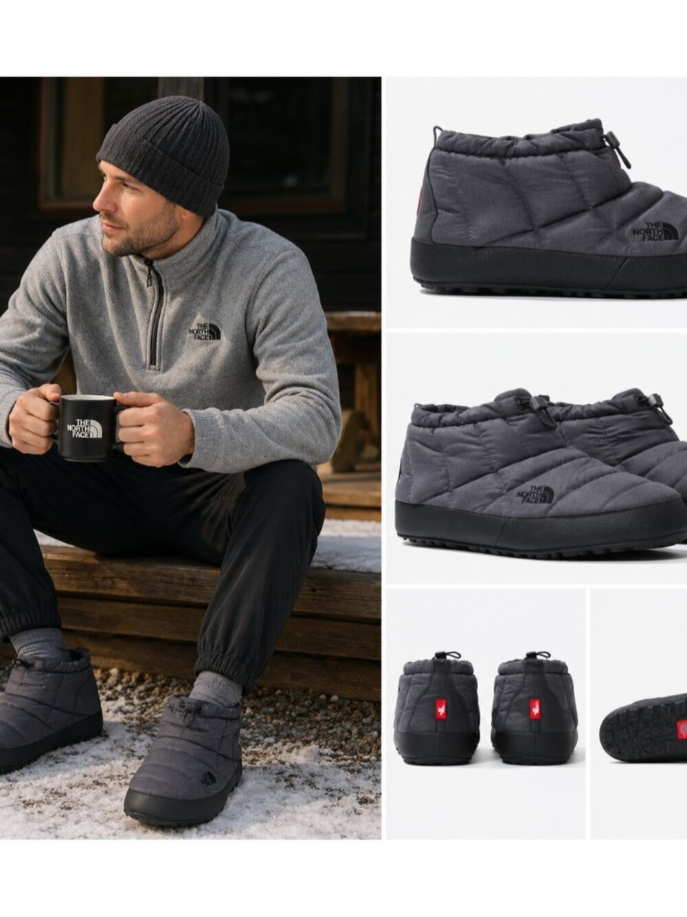 The North Face Thermoball ECO Traction Thermal Bootie Men's Dark Gray / Black 11